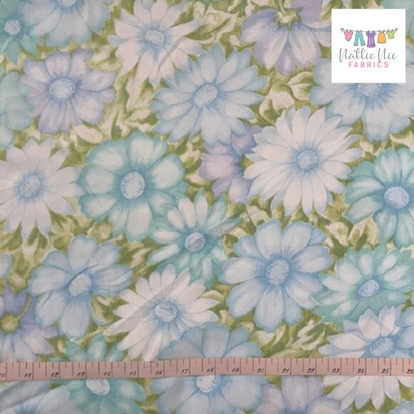 Vintage Twin Sheet set in a beautiful blue and green Floral, Cannon‎ Monticello - Picture 3 of 6